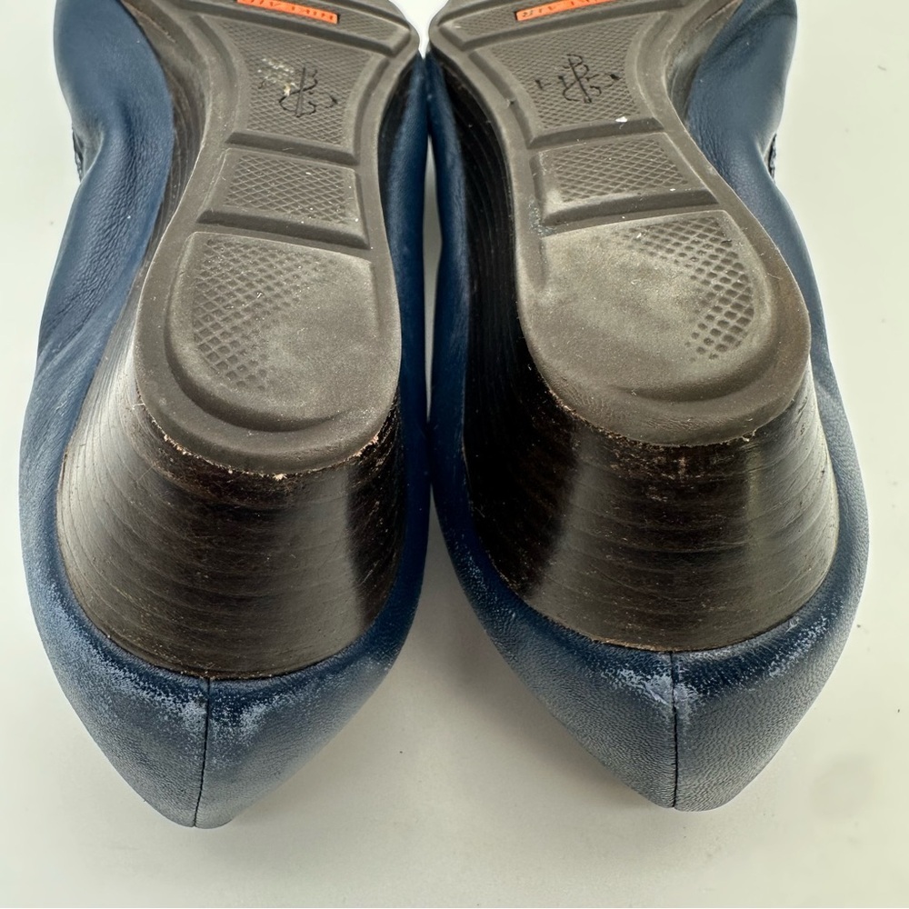 Cole Haan x Nike Air Navy Blue Leather Women's Wedges - Picture 8 of 10